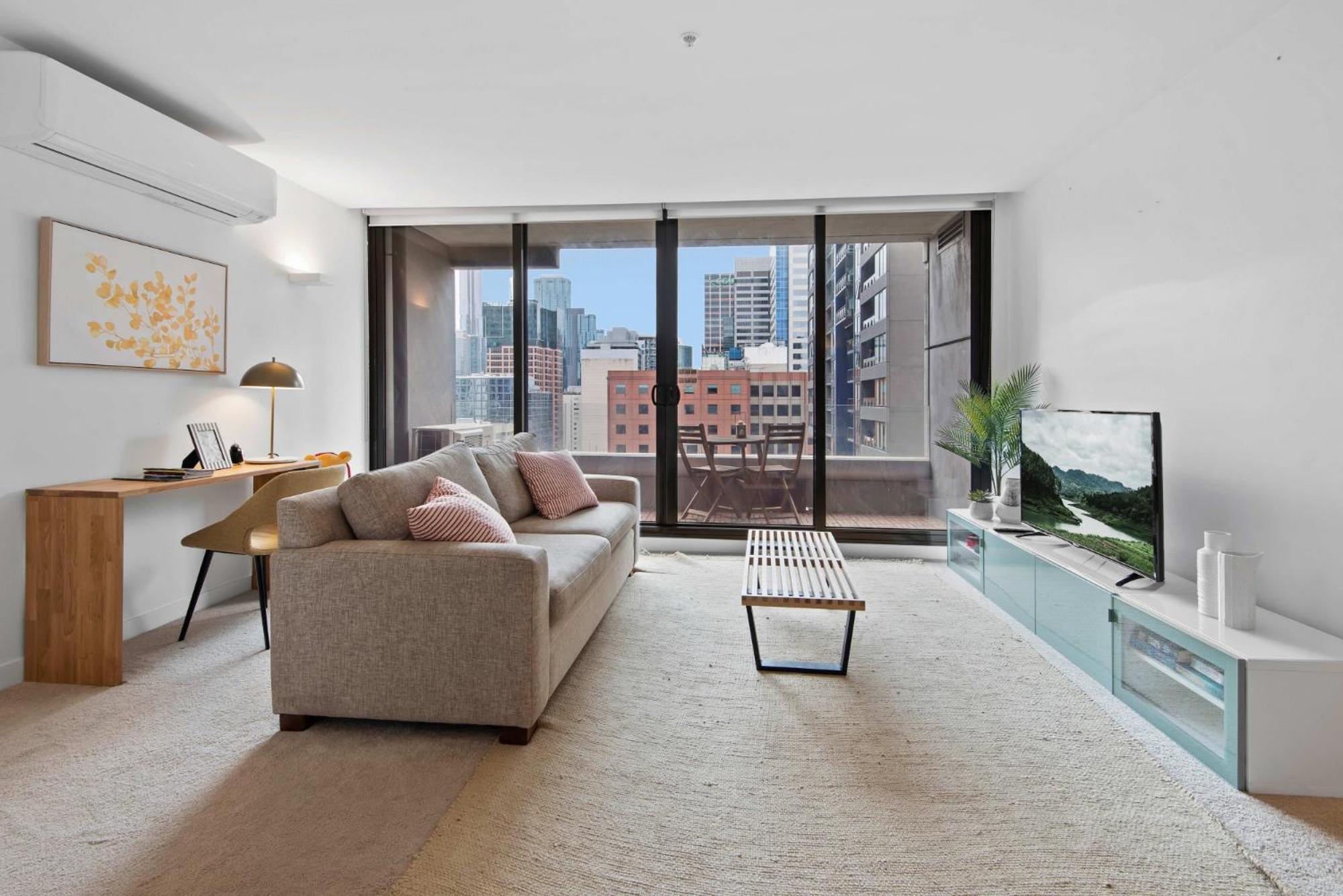 Modern 1-Bed City Apartment With Pool And Gym Melbourne Luaran gambar